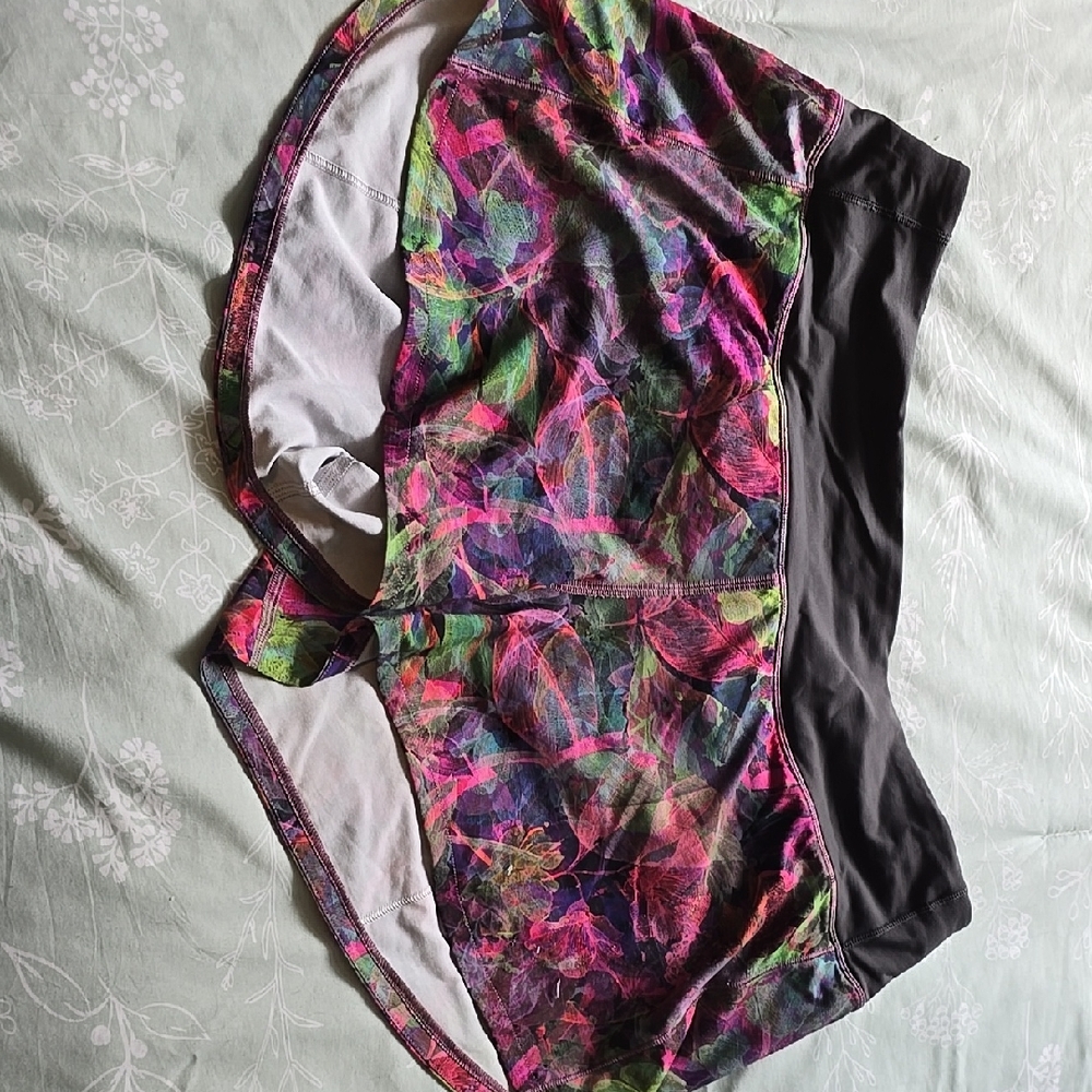 Colorful Floral Athletic Shorts Lululemon